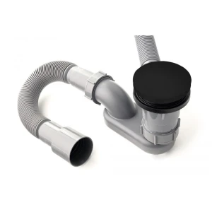 Слив-перелив полуавтомат Delice Click Clack DLR000015 Черный матовый