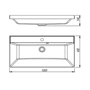 Раковина СаНта Астория 100 литой мрамор