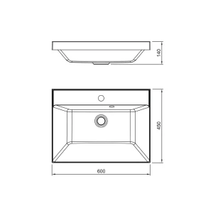 Раковина СаНта Астория 60 литой мрамор