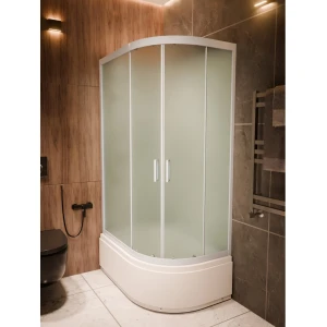 Душевая кабина Frank F412/2L М White 120x80 Б/К, стекло матовое