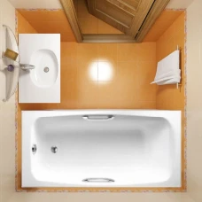 Чугунная ванна Jacob Delafon Diapason 170x75 E2926 с отверстиями для ручек