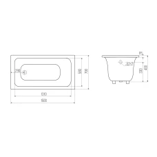 Чугунная ванна GOLDMAN Classic 150х70