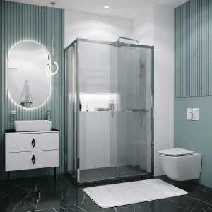 Душевой уголок Grossman Style 120.K33.05.1090.10.02 100х90 хром, шиншилла