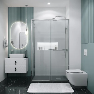 Душевой уголок Grossman Style 120.K33.05.1090.10.02 100х90 хром, шиншилла