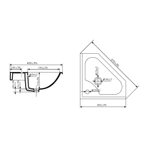 Раковина Днепрокерамика Дорадо 40 угловая