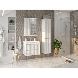 Зеркальный шкаф Brevita Balaton 65 левый (белый)