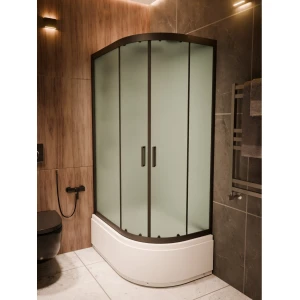 Душевая кабина Frank F412/2L М Black 120x80 Б/К, стекло матовое