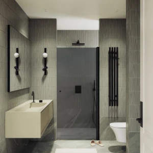 Душевая дверь в нишу Maybah Glass на монопетле 80х198 MGD-806-6 Графит