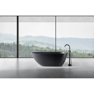 Ванна из искусственного камня ABBER Dortmund AM9911B 170х75 черная матовая