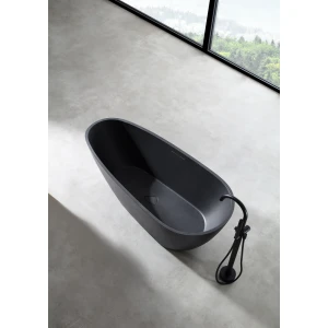 Ванна из искусственного камня ABBER Dortmund AM9911B 170х75 черная матовая