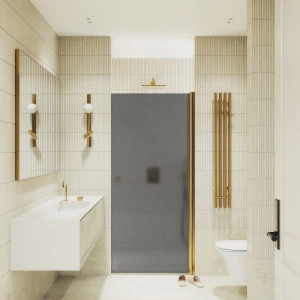 Душевая дверь в нишу Maybah Glass на монопетле 80х198 MGD-807-3 Графит матовый