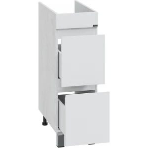 Тумба под раковину СанТа Марс 29 под стиральную машину, светлая, с 2 ящиками