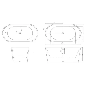 Акриловая ванна Cerutti Spa RESIA160 160x75 CT10866