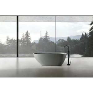 Ванна из искусственного камня ABBER Dortmund AM9911MLG 170х75 светло-серая матовая