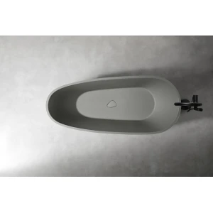 Ванна из искусственного камня ABBER Dortmund AM9911MLG 170х75 светло-серая матовая