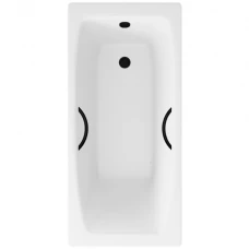 Ванна чугунная Delice Repos 150х70 с черными матовыми ручками DLR220507RB