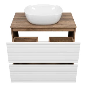 Тумба под раковину Brevita Dakota 80 (белая)