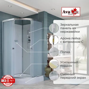 Душевая кабина AvaCan D2090 N без крыши 90x90