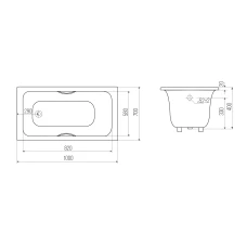 Чугунная ванна GOLDMAN Classic 100х70
