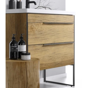 Подвесная тумба под раковину Aqwella Fargo 80, дуб балтийский