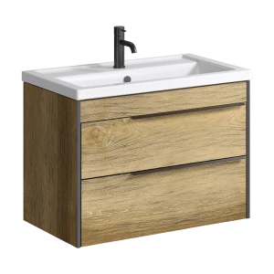 Подвесная тумба под раковину Aqwella Fargo 80, дуб балтийский