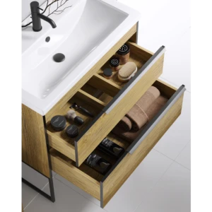 Подвесная тумба под раковину Aqwella Fargo 80, дуб балтийский