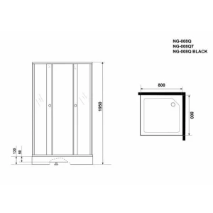 Душевой уголок Niagara Eco NG-008-14QT 80х80