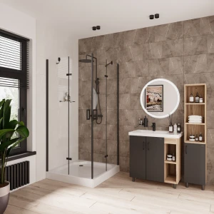 Душевое ограждение Niagara Nova NG-6814-08ВLACK 100х100