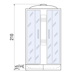 Душевая кабина River Nara Light 90/15 MT 90х90