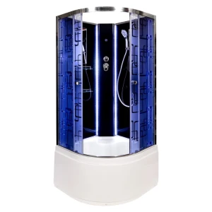 Душевая кабина AvaCan BM 4510 N black без крыши с LED-подсветкой 100x100