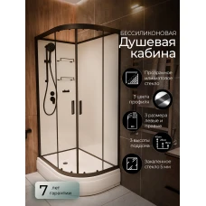 Душевая кабина Frank F412/1L Black 120x80 без крыши