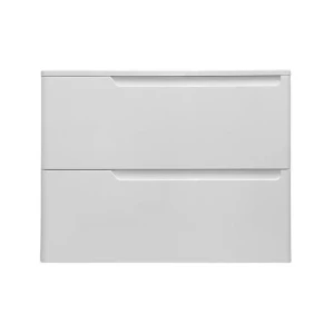 Тумба с раковиной Эстет Kare Luxe 80 подвесная, 2 ящика, белая