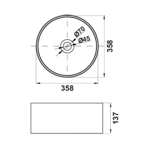 Раковина Melana MLN-320357MB 36 (черная)