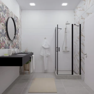 Душевое ограждение Triton Тау-Блэк 90х90 стекло прозрачное