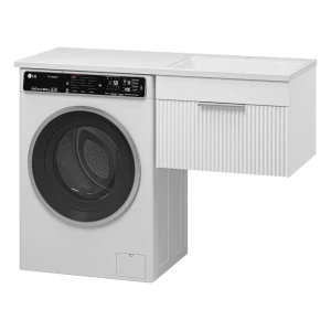 Тумба под раковину Brevita Enfida 60 под стиральную машину подвесная (белая)