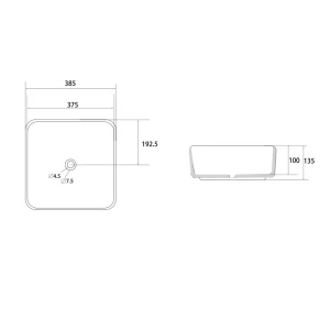 Раковина накладная ABBER Rechteck AC2211 белая
