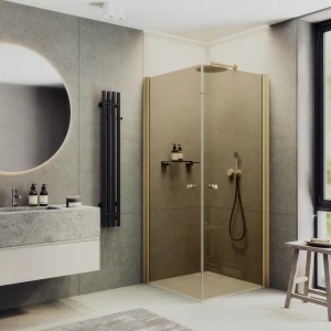 Душевой уголок Maybah Glass на монопетлях 90х90 MGY-1302-3 Бронза