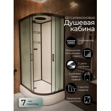 Душевая кабина Frank F412/1L М Black 120x80 стекло матовое