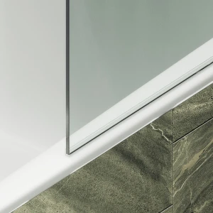 Шторка на ванну Maybah Glass в широком профиле 30х140 MGV-248-6ш Прозрачная