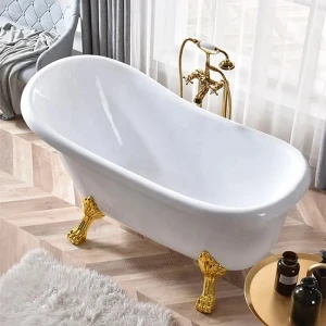 Акриловая ванна Cerutti Spa CLASSIC 150G 157x77 золото CT9667