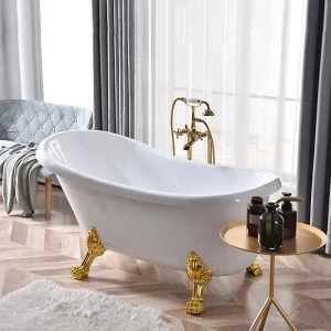 Акриловая ванна Cerutti Spa CLASSIC 150G 157x77 золото CT9667
