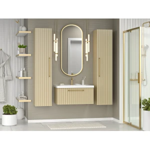 Тумба под раковину Brevita Alicante 80 подвесная (капучино)