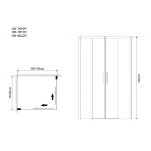 Душевой уголок Grossman Fly GR-7090Fl 70х90