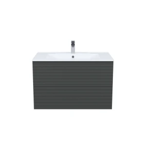 Тумба с раковиной IDDIS Bild 80 подвесная, темно-серый BIL80G0i95K