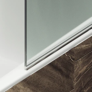 Шторка на ванну Maybah Glass поворотная на монопетле 40х140 MGV-605-5 Сатин