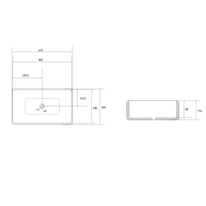 Раковина накладная ABBER Rechteck AC2207 белая