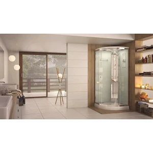 Душевая кабина Timo Comfort T-8809 Clean Glass 90х90х220+турецкая баня хамам+стульчик прозрачный