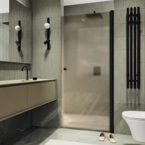 Душевая дверь в нишу Maybah Glass на монопетле 80х198 MGD-805-6 Бронза матовая