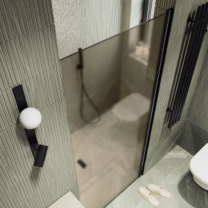 Душевая дверь в нишу Maybah Glass на монопетле 80х198 MGD-805-6 Бронза матовая