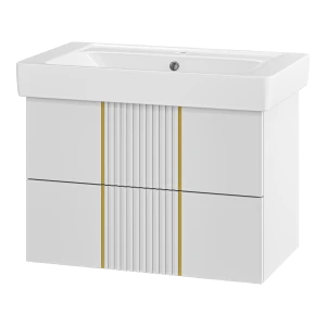 Тумба под раковину Brevita Vega 80 подвесная (белая)